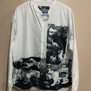 PRADA GRAFFIC BUTTON UP SHIRT